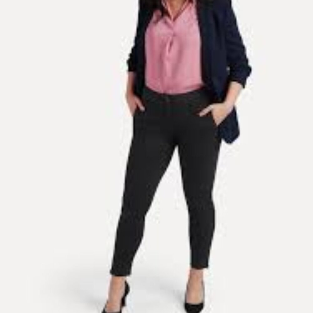 Women's Black Slim Ankle Pants - Classic Workwear